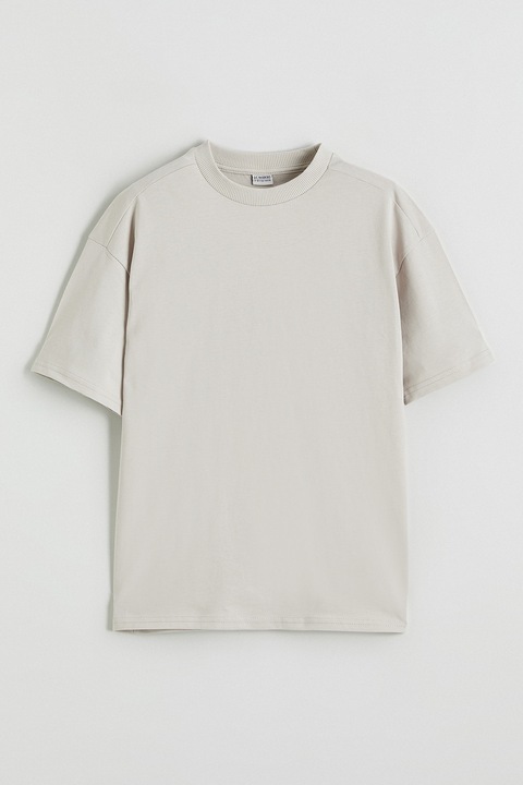 LC WAIKIKI, Tricou uni cu decolteu la baza gatului, Bej deschis