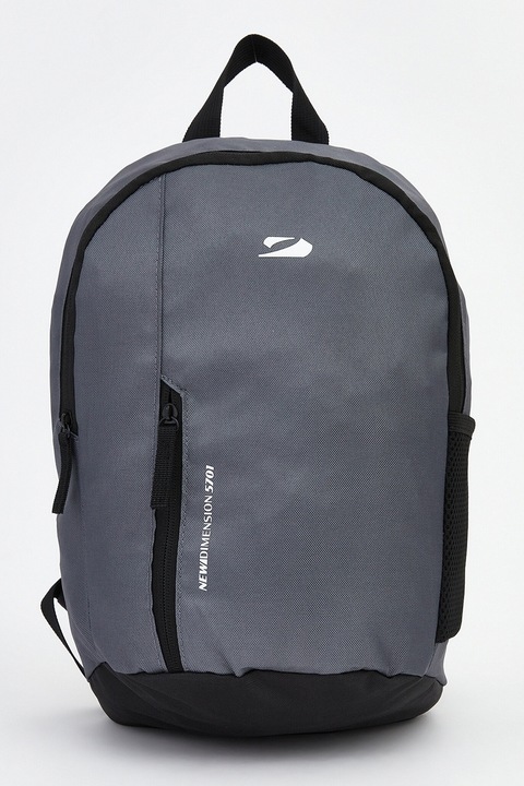 LC WAIKIKI, Rucsac cu buzunar frontal cu fermoar, Negru, Gri cenusiu