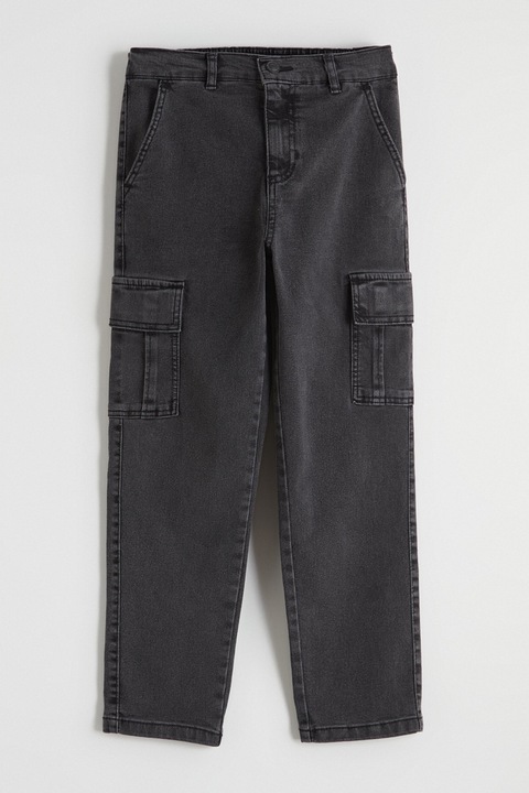 LC WAIKIKI, Blugi regular fit cu talie medie, Gri carbune