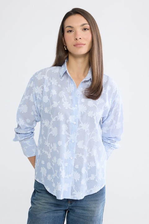 LC WAIKIKI, Camasa regular fit cu guler clasic, Albastru deschis