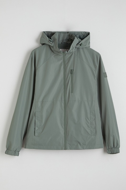 LC WAIKIKI, Jacheta cu gluga si maneci raglan, Verde pal