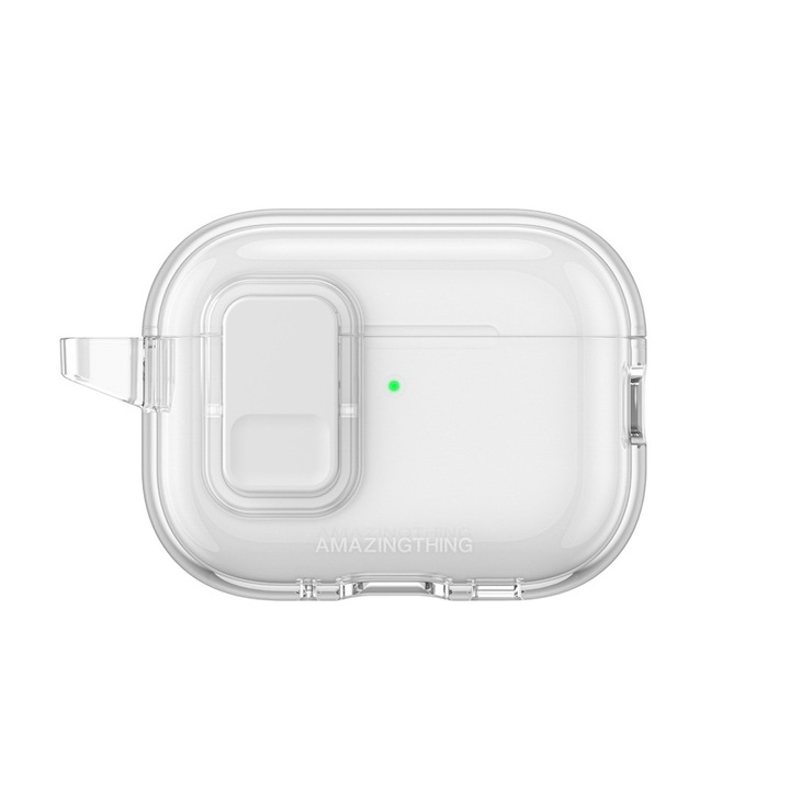 Carcasa AmazingThing Minimal compatibila cu Apple AirPods Pro 3, Transparent