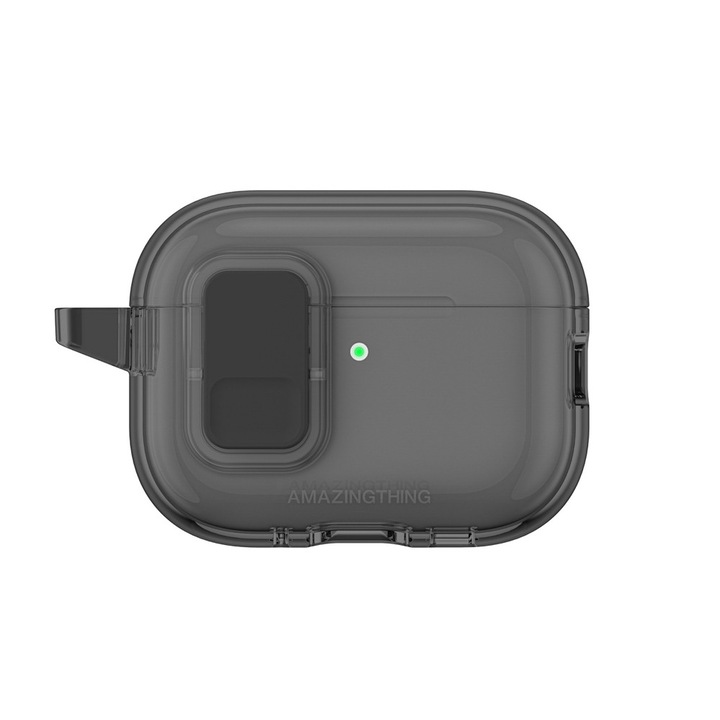 Carcasa AmazingThing Minimal compatibila cu Apple AirPods Pro 3, Negru