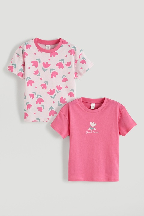 LC WAIKIKI, Set de tricouri - 2 piese, Roz, 116-122 CM