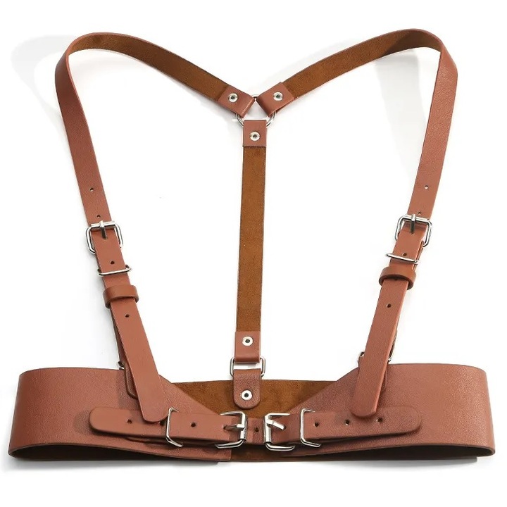 Ham din piele sintetică pentru femei IZMAEL SI-33067, maro deschis, M