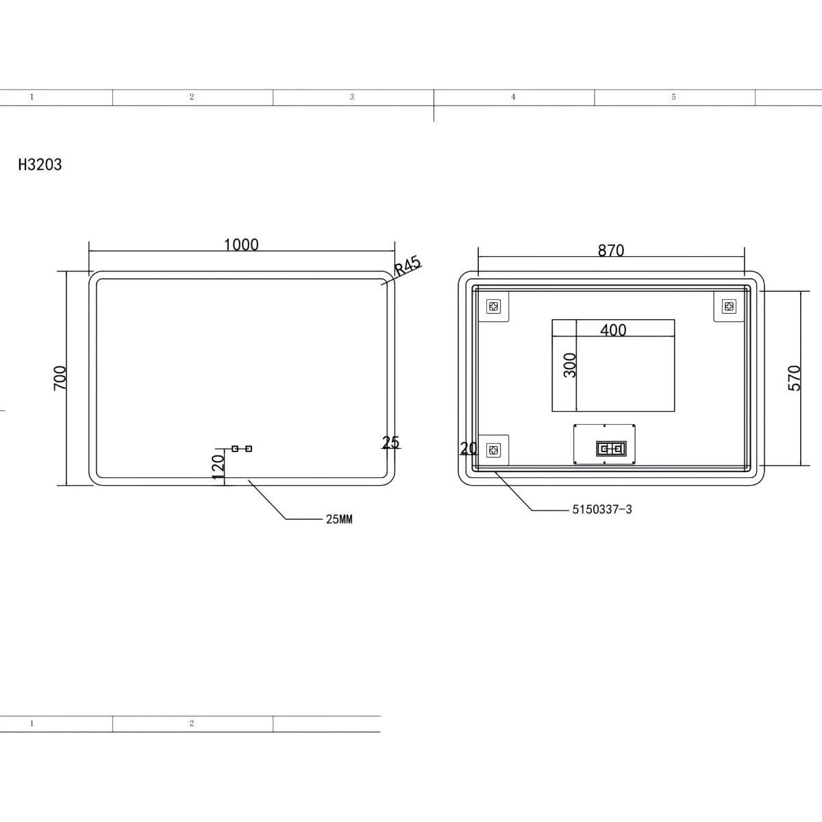 Oglindă baie Kadda H-3203, LED, dezaburire, 100x70cm - eMAG.ro