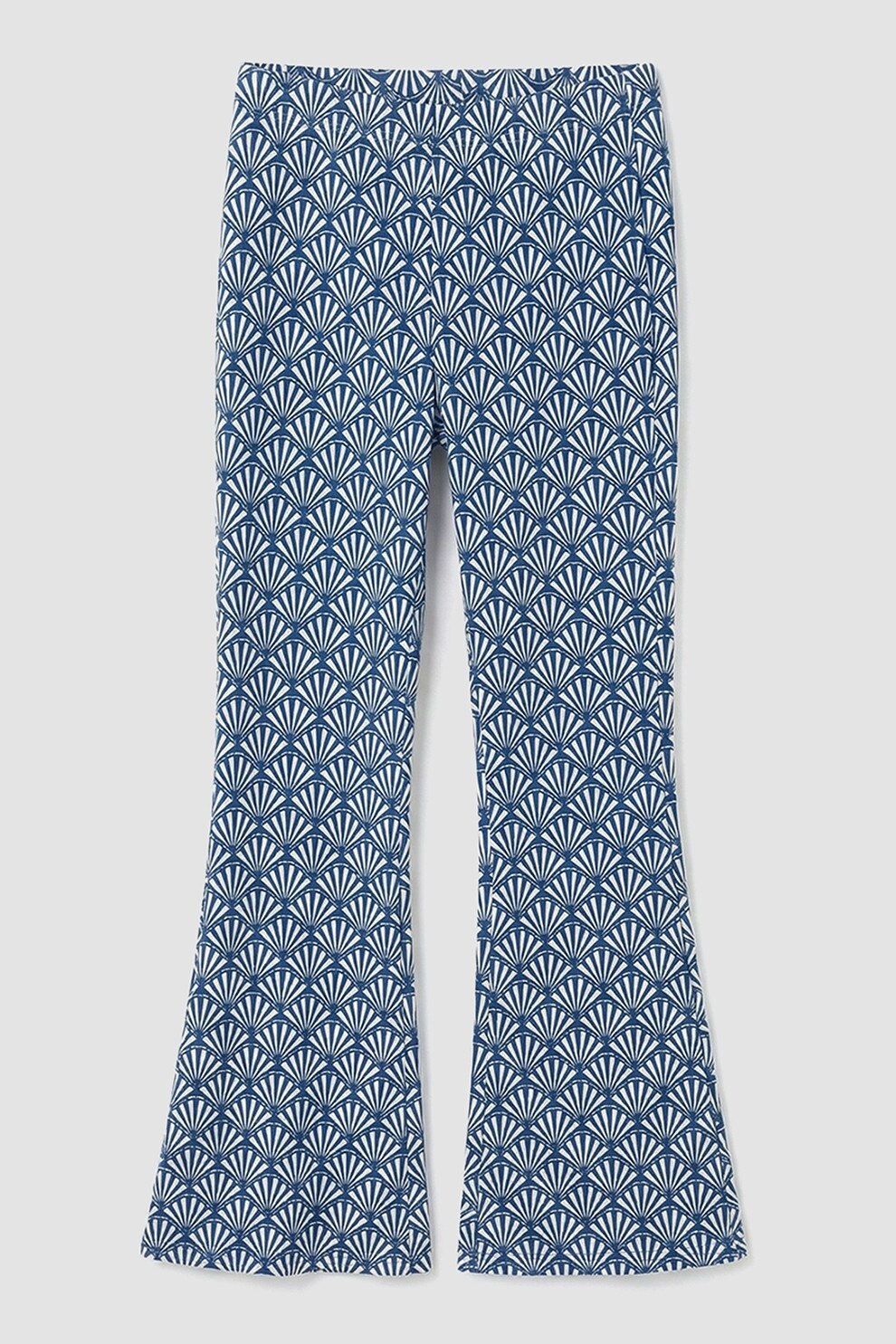 LC WAIKIKI, Colanti evazati din amestec de bumbac cu model, Alb, Bleumarin, 134-140 CM