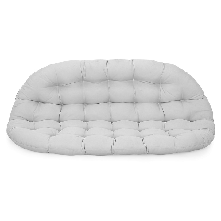 Perna canapea gradina/terasa, Maison Mex PAPASANS, L.180 l.125 H.12 cm, gri