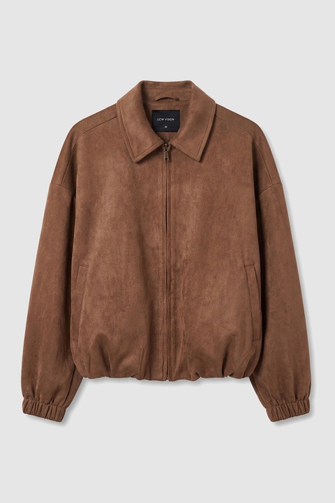 LC WAIKIKI, Jacheta supradimensionata de piele intoarsa ecologica Vision, Caramel