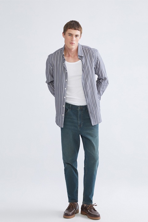 LC WAIKIKI, Blugi conici cu talie medie, Albastru petrol