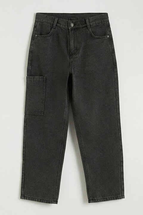 LC WAIKIKI, Blugi cargo relaxed fit, Gri antracit