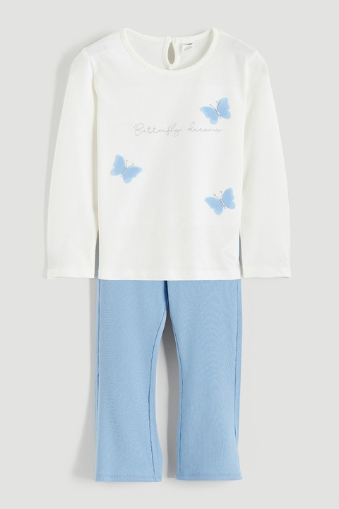 LC WAIKIKI, Set de bluza si colanti cu fluturi