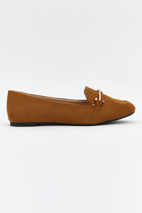 LC WAIKIKI, Pantofi loafer cu varf rotund, Maro scortisoara