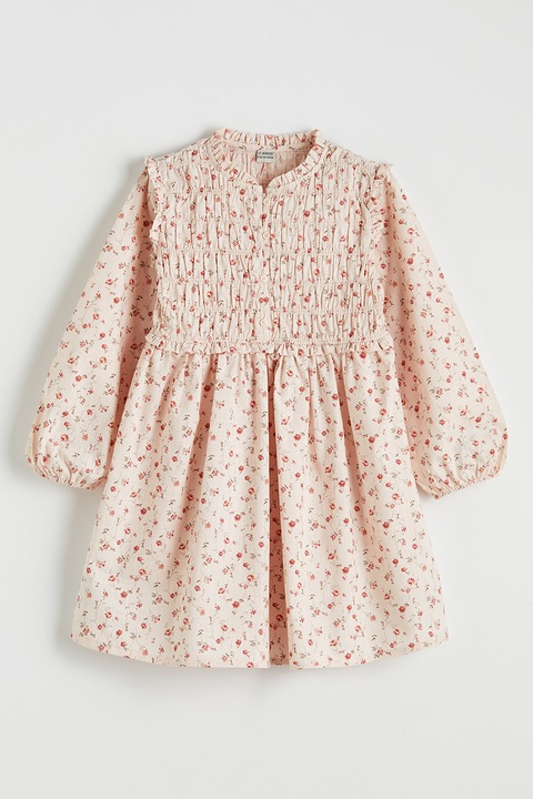 LC WAIKIKI, Rochie de bumbac cu model floral, Roz