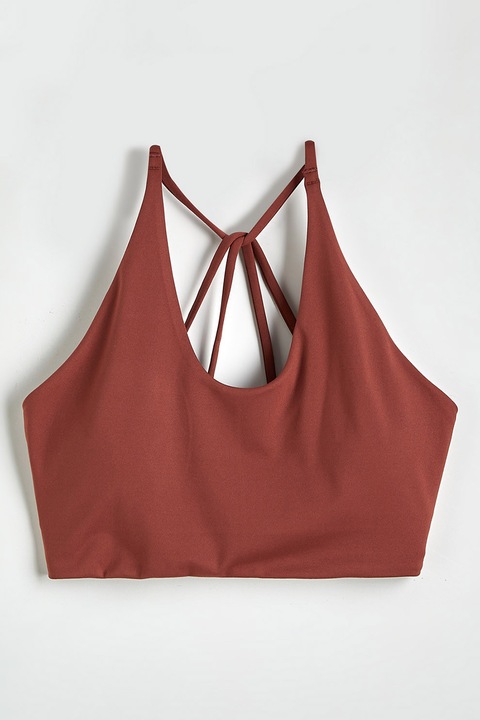 LC WAIKIKI, Bustiera cu bretele incrucisate, Caramiziu