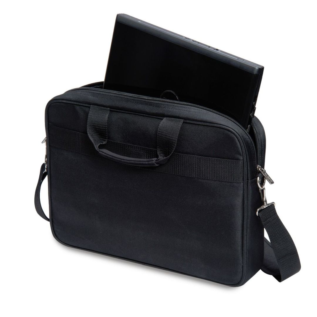Geanta laptop DICOTA, model D30805-RPET, 40,6 cm (16"), 2 compartimente, neagra, include mouse.