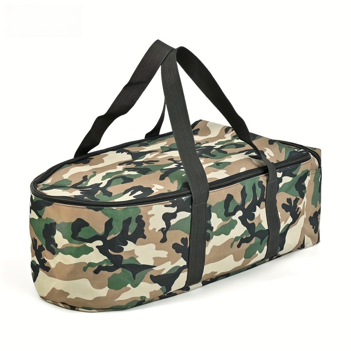 geanta transport barca momeala, barca momeala husa, bait boat bag, Impermeabil, rezistent la uzura, capacitate mare de 35L, 60x30x20cm, poliester 1000D, culoare camuflaj