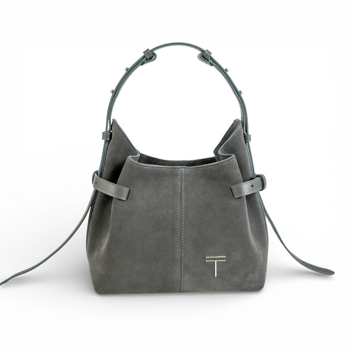 Geanta din piele intoarsa Suede Micro Bouclewqf