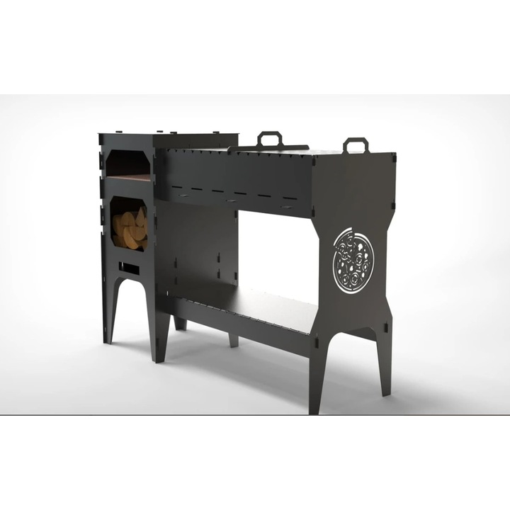 Cuptor Pizza Multifunctional 3-in-1 – Soba pentru Ceaun si Gratar, Ideal pentru Curte si Gradina