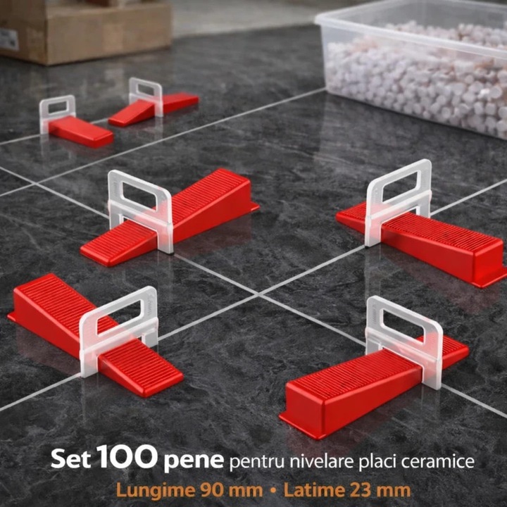 PRO 100 db szintező ék kerámia lapokhoz, 90 mm, 23 mm szélesség