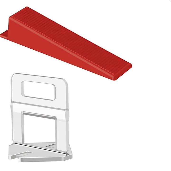 Kit PRO nivelare gresie, 100 cleme rost 2 mm si 100 pene incluse