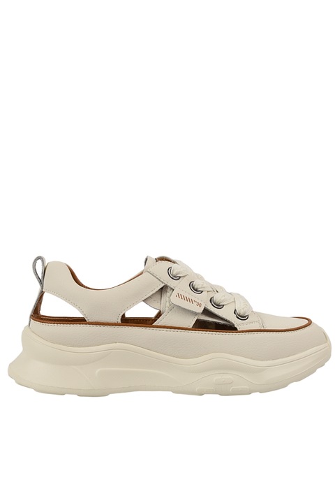 Pantofi sport ADA SHOES alb din piele naturala, Alb