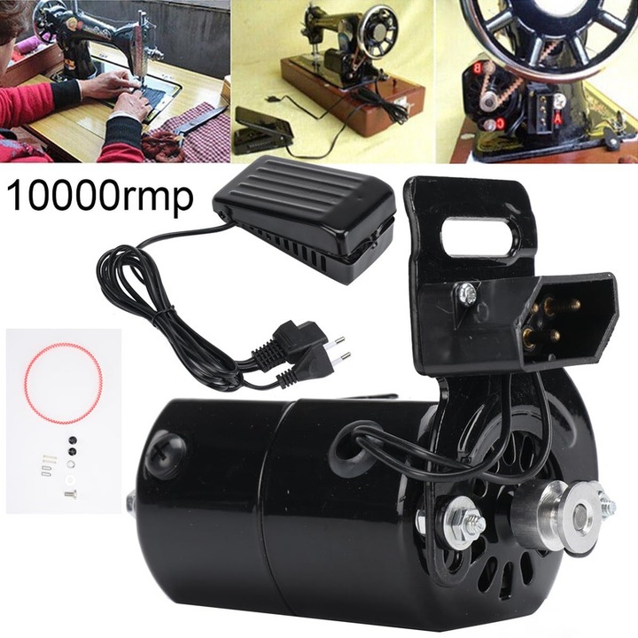10000 Rpm Material Motor pentru masina de cusut universal, 180W, 220V, 10000 RPM, set ...