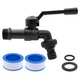 Robinet de gradina din alama 3/4 inch, nuc tricolor solid, acoperire cu nichelat, rezistent la rugina si antigel, set complet cu fitinguri de asamblare, adaptabil pentru bucatarie, balcon si gradina