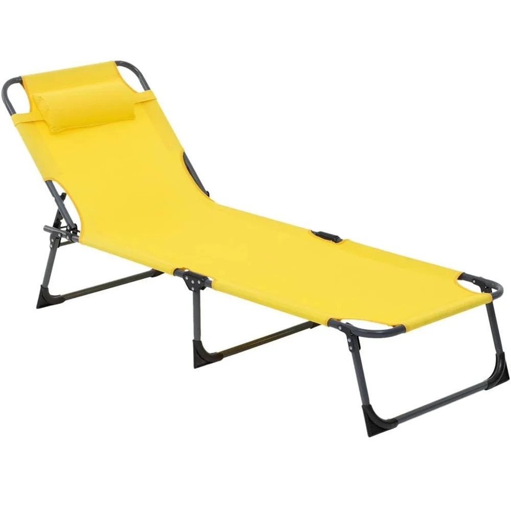 Sezlong 5Five Beach Chair, cadru metalic, pliere compacta