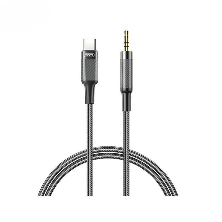 Adaptor audio Type-C la AUX, XO, 1m, negru