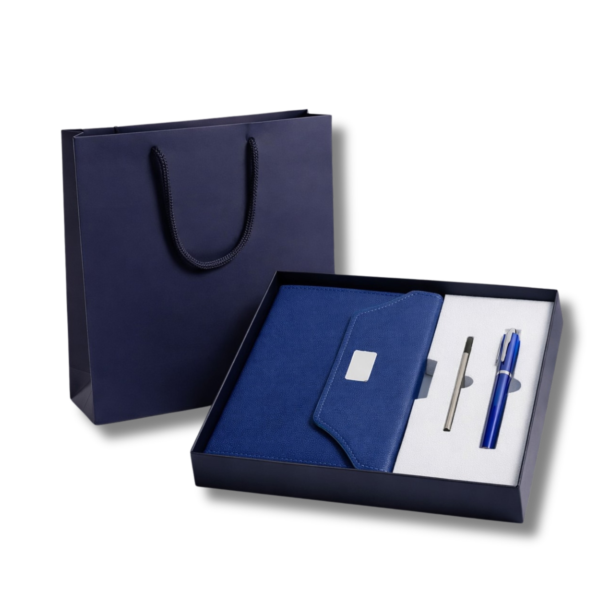 Set cadou premium albastru Office & Business – Agenda A5 cu