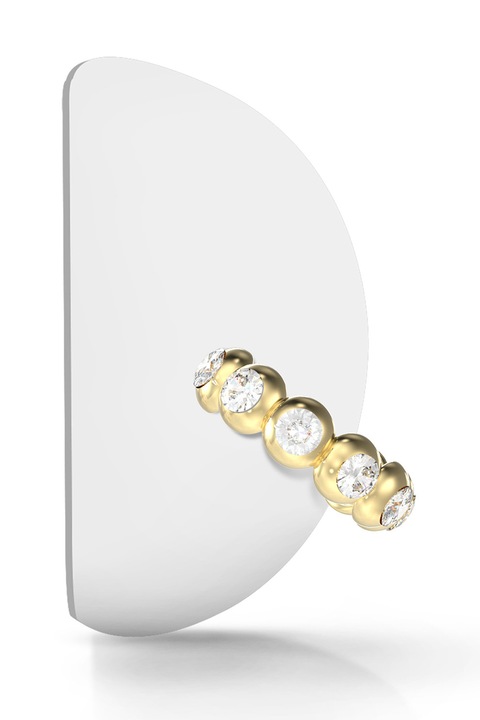 GUESS, Cercei de rodiu cu cristale, Auriu