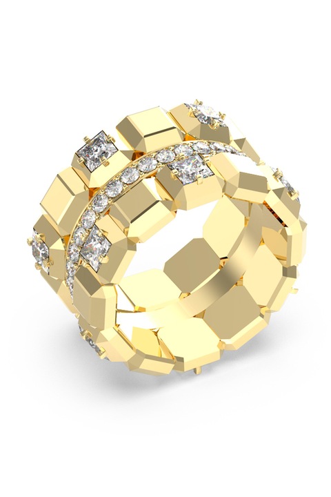 GUESS, Inel cu cristale, Auriu