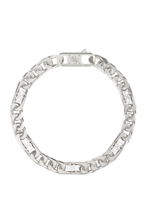 GUESS, Bratara de lant din otel, Argintiu