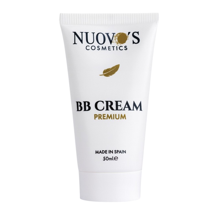 BB Cream Premium cu SPF NUOVO’S, protectie UVA UVB IR, hidratare intensa cu Acid Hialuronic, efect anti-aging, uniformizare naturala a tenului, crema coloranta multifunctionala pentru toate tipurile de piele, 50 ml