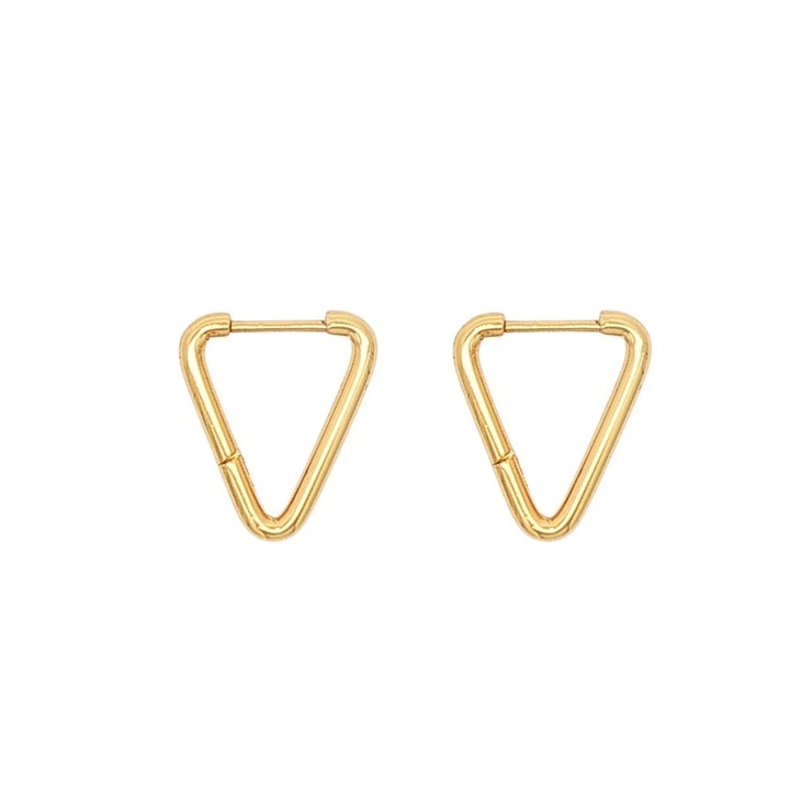 Cercei Placati cu Aur 14k Triangle