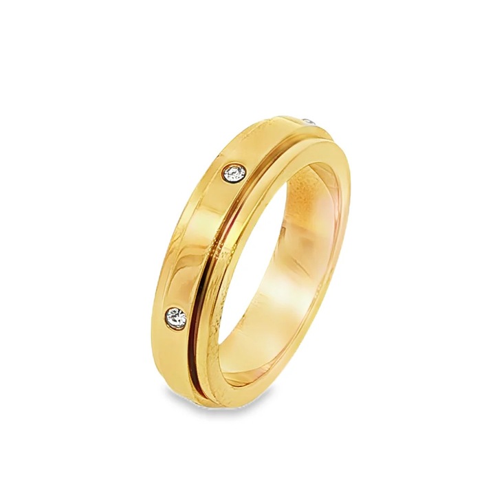 Inel Placat cu Aur 14k Spinner 5mm 16
