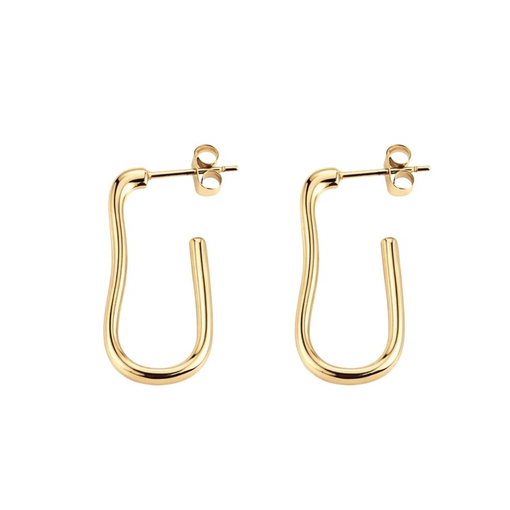 Cercei Placati cu Aur 14k Huggie Hoops