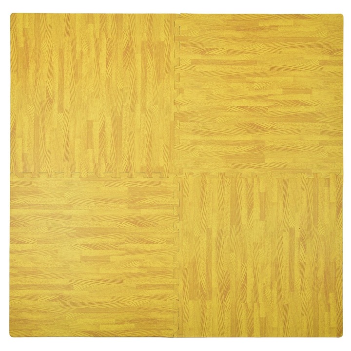 Panouri din spuma Humbi Foam Puzzle, culoare deschisa, 62 x 62 x 1 cm, 4 buc