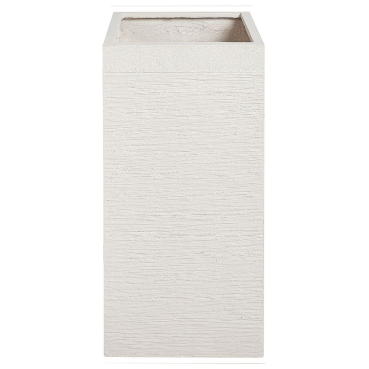 Ghiveci pentru flori, Beliani, bej deschis, 33x33x70cm, cu orificiu de drenaj