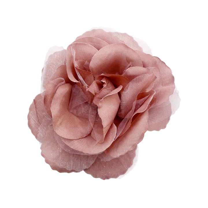 Brosa Eleganta Trandafir REINA, PRAVALIA CU SURPRIZE, roz-somon, 13 cm