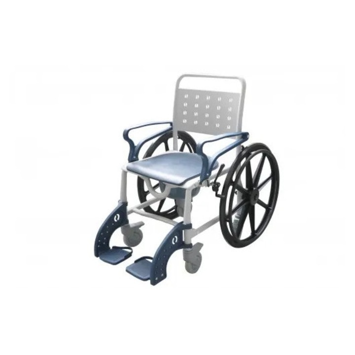 Scaun cu rotile SANI-TIM 3-in-1, Golden Protect, alb, 68, 5x107cm, capacitate 120kg