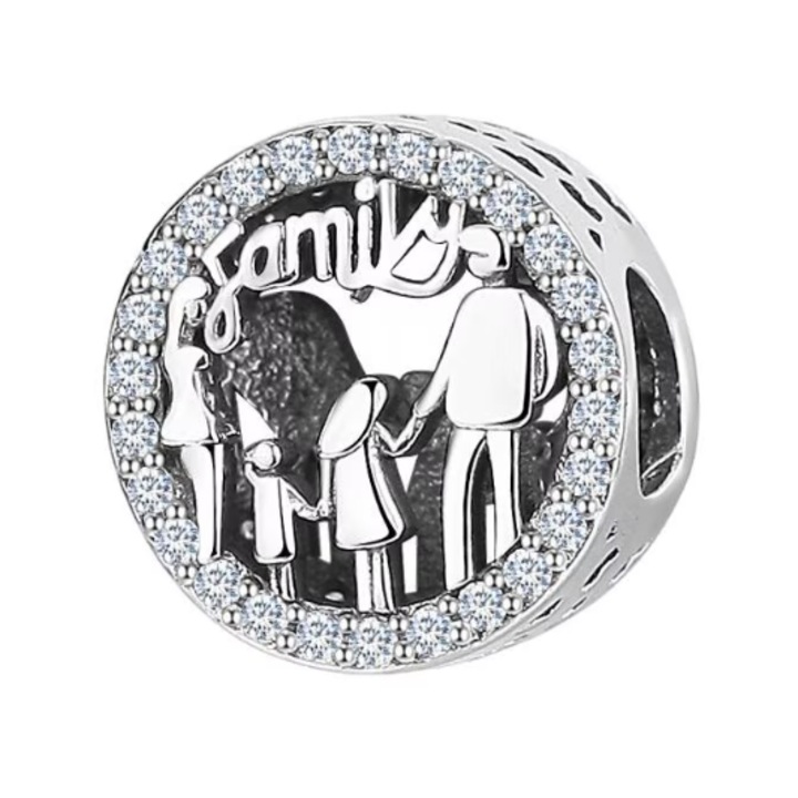 Talisman Bratara, Monetaria Bydgoszcz, Argint 925, Family, Argintiu, Compatibil cu Bratara Pandora