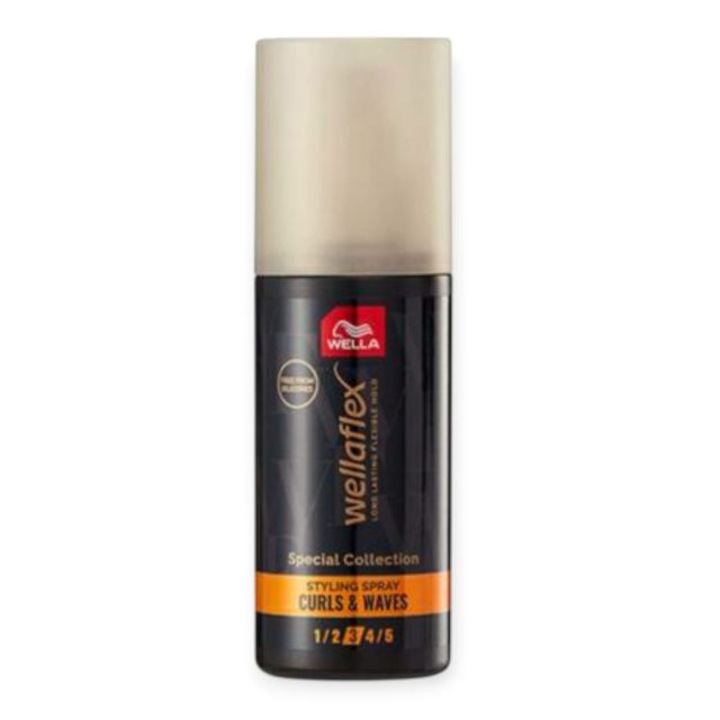 Spray pentru styling Wella Wellaflex Curls & Waves, fixare flexibila 150 ml, pentru par cret, fara siliconi