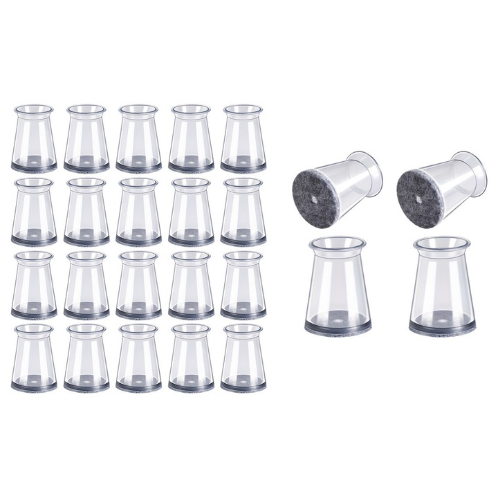 Dopuri de protectie pentru mobilier, HOME USE, HUH-0258, 16x23mm, set 24 bucati