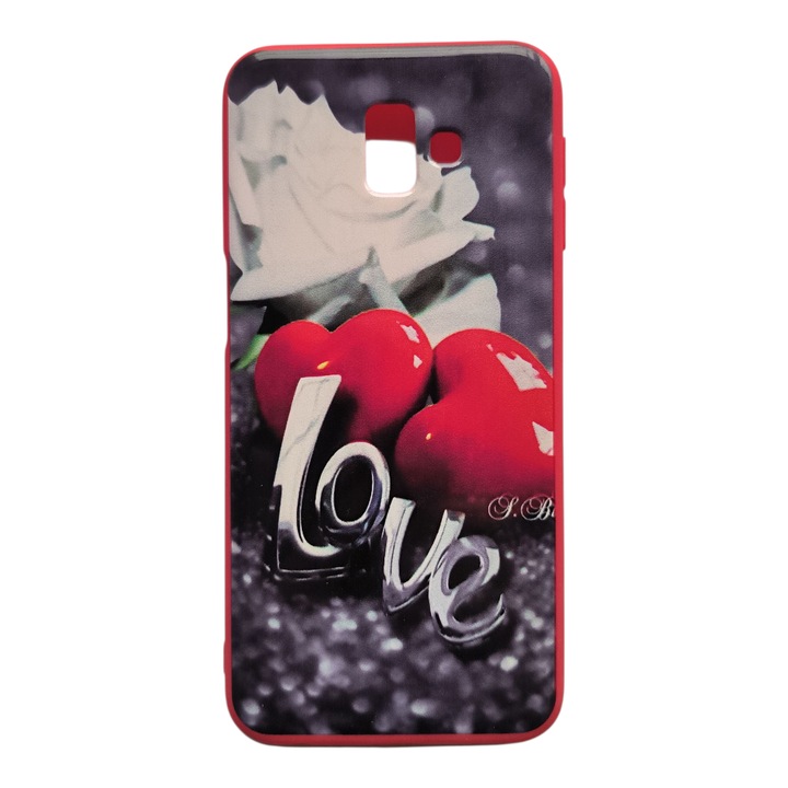 Husa compatibila cu Samsung Galaxy J6+ - 2018, Carcasa din silicon, Design Love