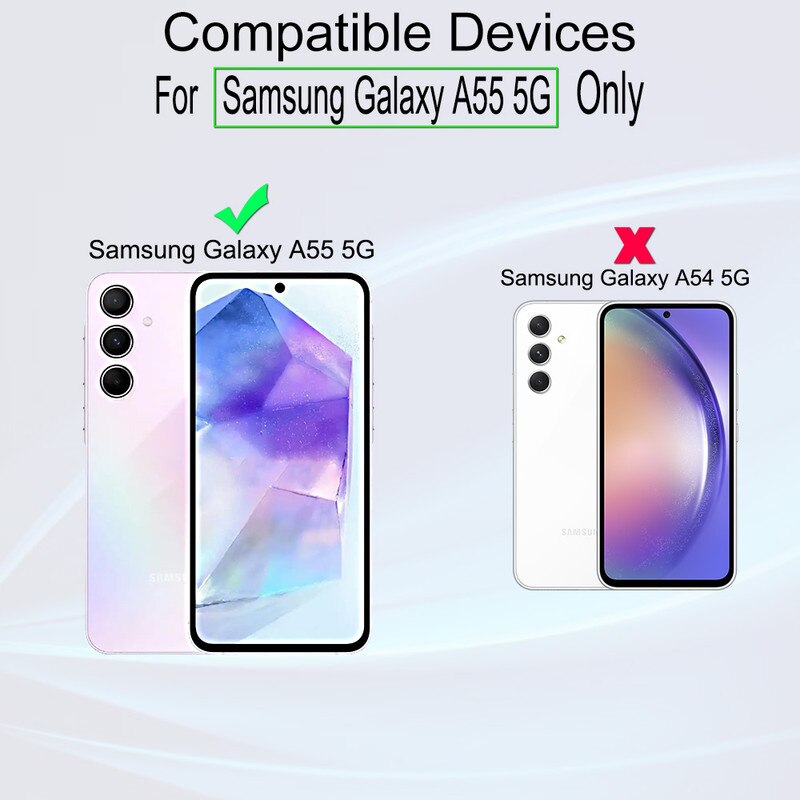 Folie Sticla Ibywind pentru Samsung Galaxy A55 5G, Pachet 2, Sticla Securizata, protectie pentru obiectiv, Montaj Usor, Duritate Militara, Ultra HD, Anti Zgarieturi, Anti Socuri