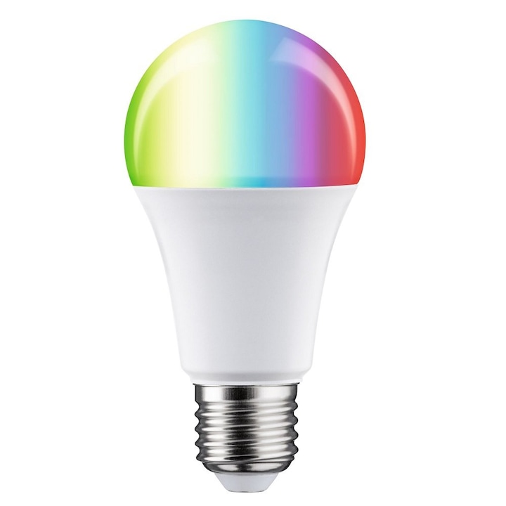Paulmann 29145 Smart Home Zigbee LED Bulb E27 – Bec LED inteligent RGBW+ 11 W, 1055 lm, dimabil, Smart Home