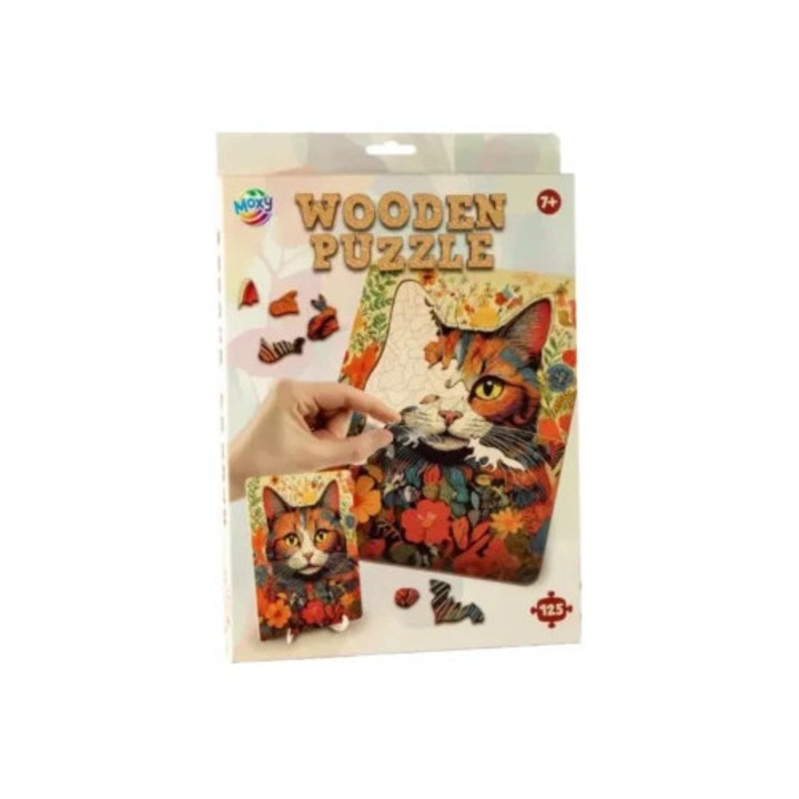 Puzzle fából macska 130 darab, Grafix