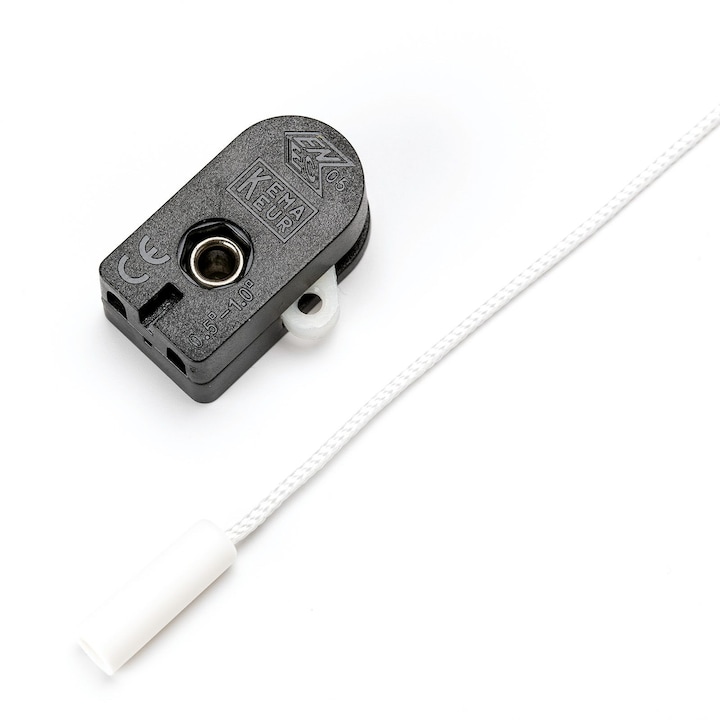 Превключвател с шнур за висяща лампа: дължина 34 мм, ширина 26 мм, височина 19 мм Дължина на кабела 250 мм бял ORION